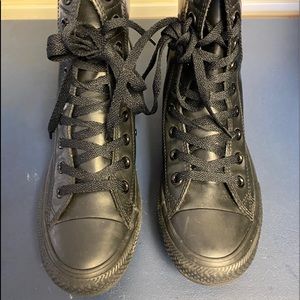 Black High Top Converses Size 7